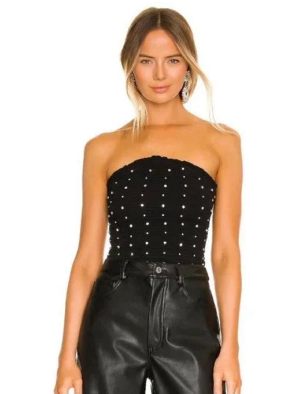 Retrofete Talitha Crystal Studded Top